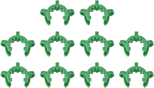 uxcell Lab Joint Clip: Plastic Clamp Mounting Clips for 24/25 or 24/40 Glass Taper Joints, Green, 10Pcs.