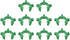 uxcell Lab Joint Clip: Plastic Clamp Mounting Clips for 24/25 or 24/40 Glass Taper Joints, Green, 10Pcs.