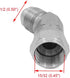 (2-PACK) 6502-05-05 Hydraulic Hose Adapter Fitting 5/16" Male JIC 37°Flare (1/2"-20UNF)× 5/16" Female JIC 37° Swivel (1/2"-20UNF) 45°Elbow Pipe Joints Tube Connector Carbon Steel