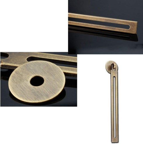 iModen 4 Pcs Bedside Cabinet Drawer Single Hole Pure Copper Handle Vintage Desk Handles Wardrobe Door Brass Pulls