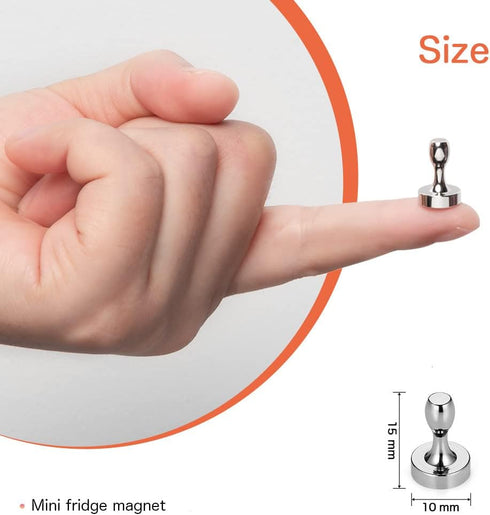 BTLIN Fridge Magnets Strong Small, Mini Magnetic Push Pins for Kitchen Refrigerator Magnetic Board Whiteboard Office 32Pack by BTLIN