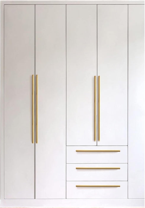 YHBZ 2Pcs 128mm,Aluminum Pull,Gold,Holedistance128mm Cabinet Handles,Wardrobe Door Pulls,Kitchen Door Knobs Drawer