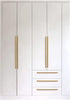 YHBZ 2Pcs 128mm,Aluminum Pull,Gold,Holedistance96mm Cabinet Handles,Wardrobe Door Pulls,Kitchen Door Knobs Drawer