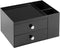 iDesign Office Supplies Desk Organizer, 2 Drawers for Staplers, Scissors, Pens, Markers, Black