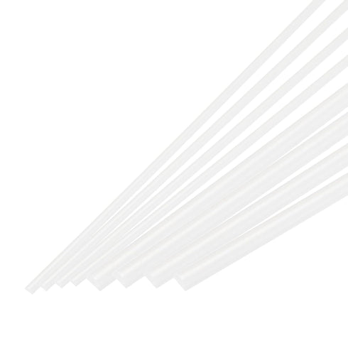MECCANIXITY 40pcs ABS Round Rods, Diameter 1mm to 2mm, Length 250mm, White Plastic Rods for DIY Model Building