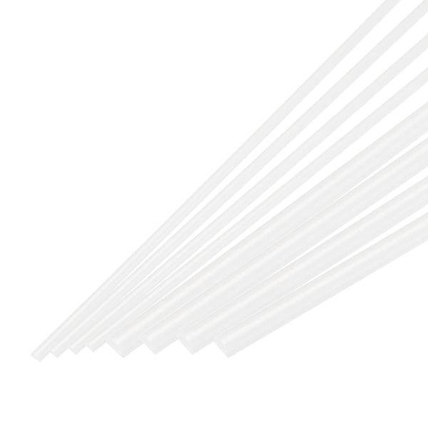 MECCANIXITY 40pcs ABS Round Rods, Diameter 1mm to 2mm, Length 250mm, White Plastic Rods for DIY Model Building