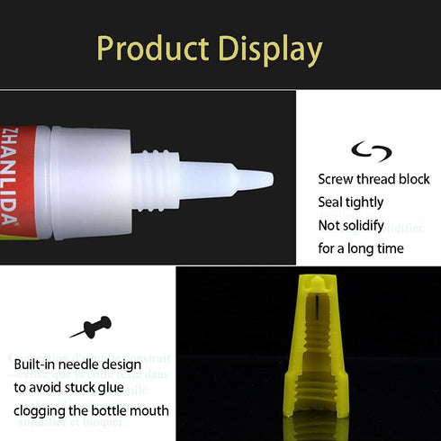 Black Tire Repair Glue, 20g 0.7oz, Strong Adhesive Bonding for Sidewall Puncture, Instant Super Glue for Off-Road Car,