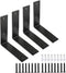 WINKER Corner Brace 4 Pcs Shelf Bracket Heavy Duty Black Steel L Corner