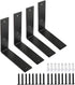 WINKER Corner Brace 4 Pcs Shelf Bracket Heavy Duty Black Steel L Corner