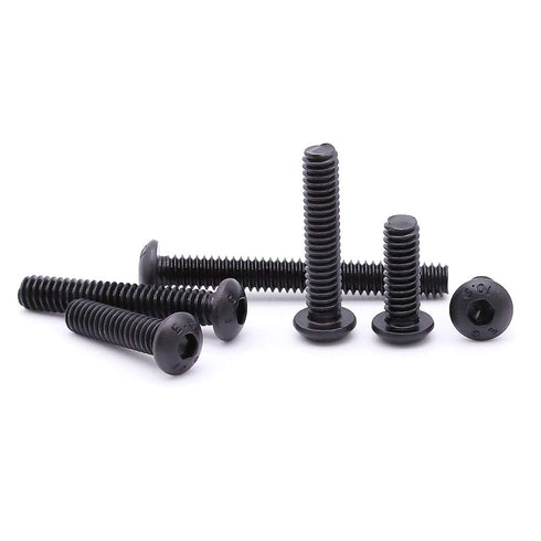 1/4-20 x 1-1/2" Button Head Socket Cap Screws Bolts, 25 pcs, Alloy Steel 10.9 Grade, Black Oxide Finish
