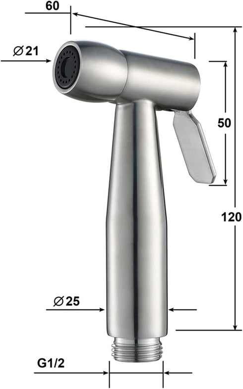 IIUUAYUVI HandheldSprayer,Toilet Sprayer Head Stainless Steel HandheldSprayer Cloth Bathroom Diaper Sprayer for Kitchen