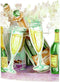 Interactive 3D Swing Greeting Card - Champagne Celebration