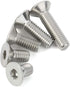 M6-1.0 Flat Head Socket Cap Screws, 10/12/16/20/25mm, Allen Socket Drive, Stainless Steel 18-8 (304), 50 PCS, DIN 7991