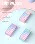 Nicpro 50 PCS Aesthetic School Supplies - 5 Quick Dry Retractable Black Ink Pens, 12 Pastel Highlighters, Mechanical