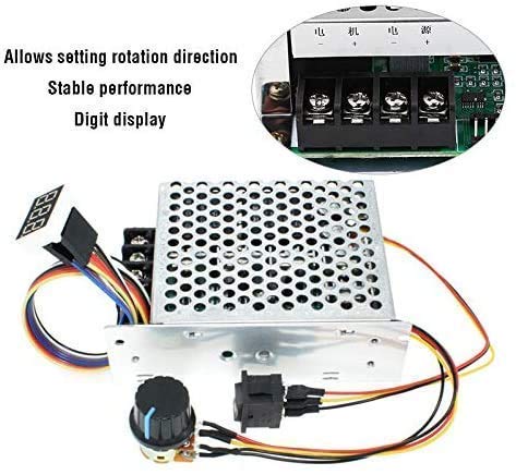 PWM DC Motor Speed Controller, 10-55V 12V 24V 36V 48V 60A Reversible Switch Set for Brush Motor Tools
