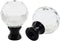 Moicstiy 2 Pack Crystal Lamp Finials Decorative, 1/4-27 Inch Base Threaded, Elegant Cap