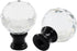 Moicstiy 2 Pack Crystal Lamp Finials Decorative, 1/4-27 Inch Base Threaded, Elegant Cap