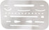 Junfamilee White 3.7''x2.4'' Stainless Steel Erasing Shield 26 Apertures Letter Craft Drawing Drafting