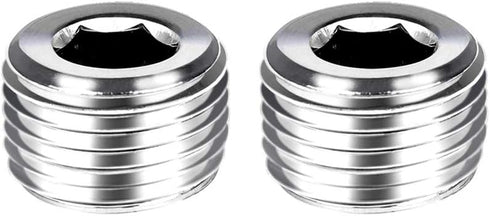 Joywayus 2Pcs Stainless Steel Internal Hex Countersunk Thread Socket Pipe Plug, 1/2"NPT Male