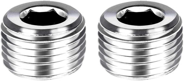 Joywayus 2Pcs Stainless Steel Internal Hex Countersunk Thread Socket Pipe Plug, 1/2"NPT Male