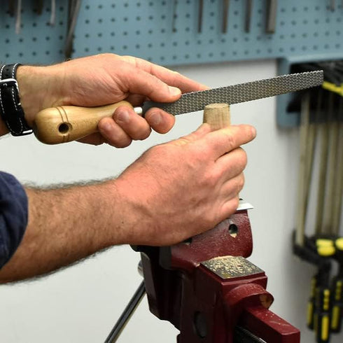 Kings County Tools 8" Flat Woodworking Rasp, High Quality Steel Material with Durable 4" Beech Wood Handle