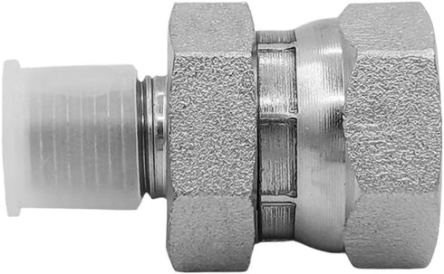 (2-PACK) 1404-04-08 Hydraulic Hose Adapter Fitting, 1/4" Male x 1/2" Female Swivel, Carbon Steel