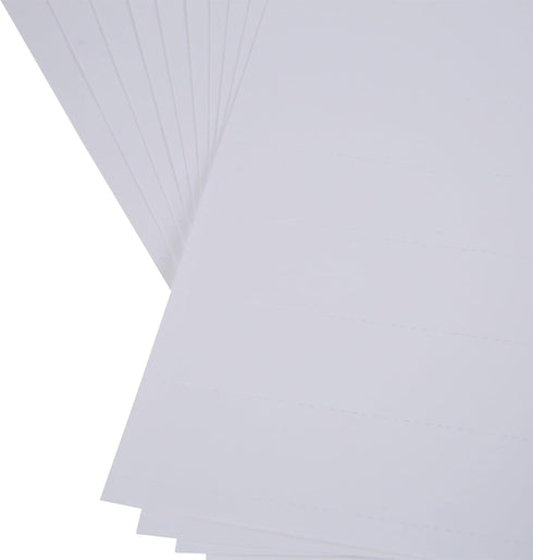 MasterVision Pack of 10 Magnetic Data Card Replacement Paper Inserts, 8.5" x 1" for Labeling Shelving