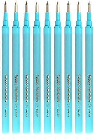 Pilot Gel Ink Refills for FriXion Erasable Gel Ink Pen, Extra Fine Point 0.5mm, Light Blue Ink, Pack of 9
