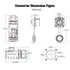 2 Pin Waterproof Connector, Industrial Solder Power Connector for Automotive, Marine, Lights and Other Electrical