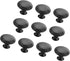 Ywmsfl 10Pcs Drawer Pulls Stainless Steel Dressers Knob Cupboard Handle Modern Furniture Handle Round Bedside Cabinet