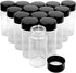 30Pcs 20mL Clear Glass Sample Vials, 5 dram Borosilicate Glass with Screwcap, PE Liner for Lab Liquid Sampling