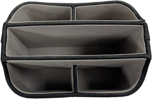 UnionBasic 360 Degree Rotating Desk Organizer, Fishskin Black, Desktop Caddy for TV Guide, Mail, Media, Remote Holder