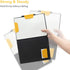 LHiDS Creative Magnetic Business Portfolio - A4 Padfolio Organizer with Clipboard, Card Holder, Grey