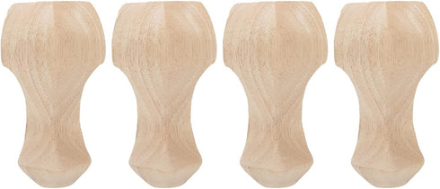 (12 6cm) Pssopp Furniture Legs, Rubber Wood Material Hand Carved Natural Wood Grain, with Sanding for Coffee Table Sofa