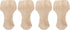 GETKIVA Option 1: Hand Carved Rubber Wood Furniture Legs Set of 4 for