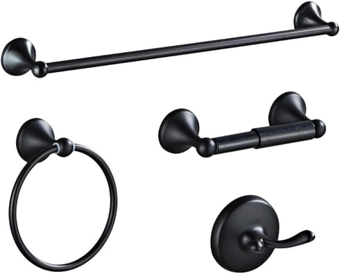 1set Stainless Steel Towel Rack Bathroom Towel Holder Toilet Hanger Black Elegant