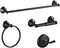 1set Stainless Steel Towel Rack Bathroom Towel Holder Toilet Hanger Black Elegant