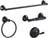 1set Stainless Steel Towel Rack Bathroom Towel Holder Toilet Hanger Black Elegant