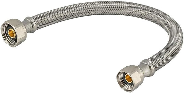 Eastman 20 Inch Steel-Flex Faucet Connector, 1/2 Inch FIP x 1/2 Inch Compression, 48027