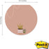 Plant Theme Sticky Note Pad Assortment, Set of 3 Round Flat Top Plant Lady Note Pads, 50 Sheets Per Pad