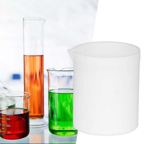 PTFE Beaker, Acid and Alkali Resistant Measuring Cup for Lab, 50ml High Lubrication White