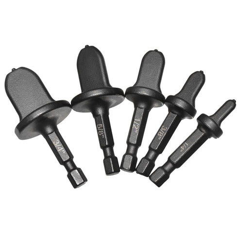Yakamoz Copper Pipe Swaging Tool Set, 5pcs Copper Tube Expander 1/4" Hex Shank Drill Bit for HVAC Repair