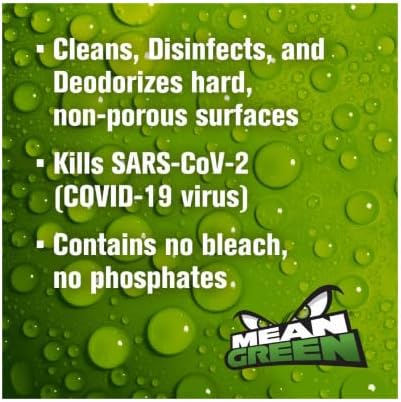 32 Oz (Pack 1), 40002 Mean Green Anti-Bacterial Multi-Surface Cleaner Lemon Scented, clear, Fl