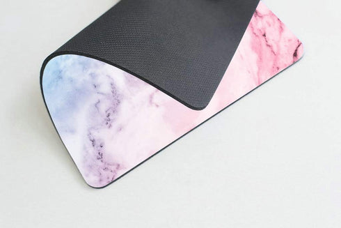 Marble Mouse Pad, Pastel Toned Cloudy Hazy Crack Lines Design, Standard Size Rectangle Non-Slip Rubber Mousepad