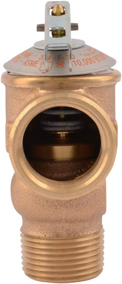 Cash Acme 3/4 Inch F-30 Safety Relief Pressure Release Valve, Brass Plumbing Fitting, 20166-0030 by Cash Acme