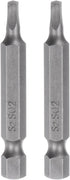 2pcs SQ2 Square Screwdriver Bit, 1/4" Hex Shank, 2" Length Magnetic Security Screw Driver