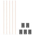 stonylab 5 Pack Graphite Plate, 99.99% Graphite Anode Flat Metal Foil Electrode with Copper Wire for Lab Research