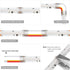 BTF-LIGHTING 3Pin 12mm Width Transparent Connector Kit, 8 Pairs of Wire to Strip Connectors for LED Strip
