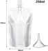Yiodauh 50 Packaging Nozzle Pouches(250 ml) Alcohol Pouches Pcs Aluminum Foil Liquid Drinking Bags Milk Juice Beverage