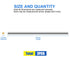 Glarks 2Pcs Stainless Steel Straight Solid Metal Round Rod, 6.35mm x 356mm for DIY RC Model Car, Helicopter